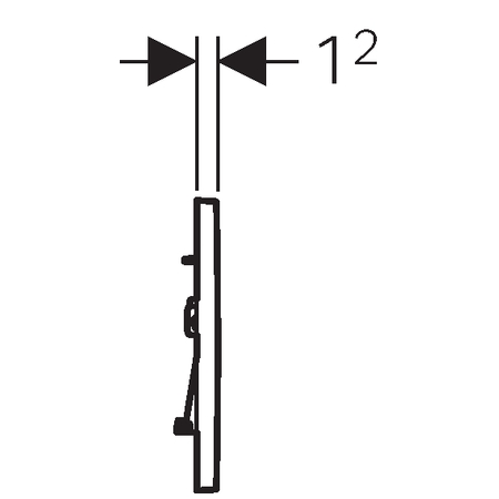 Geberit tlačidlo Sigma30 115.883.KM.1 Čierna / lesklý chróm / čierna