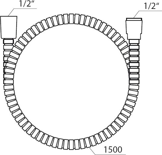 Ravak sprchová hadica plastová 150 cm 912.50