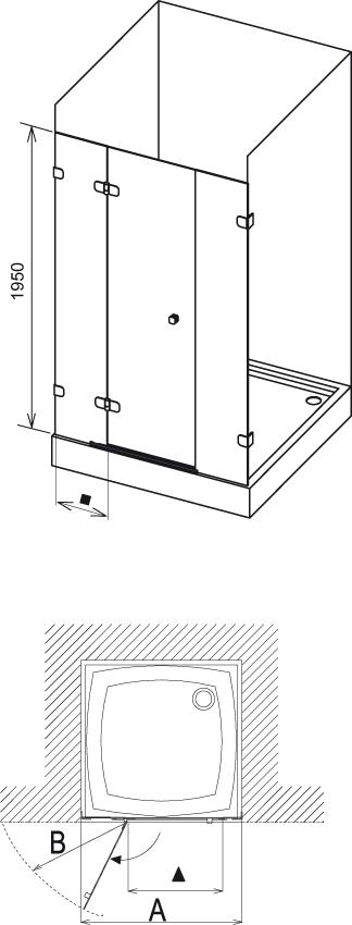 Ravak Brilliant sprchové dvere BSD3-110 L chróm / transparent ľavé