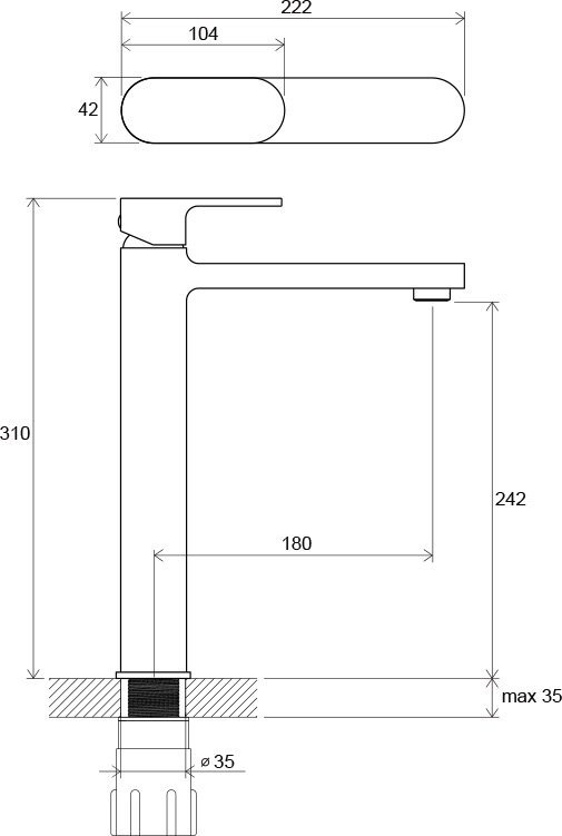 Ravak batéria Chrome umývadlová stojanková vysoká bez odtokovej garnitúry CR 015.00