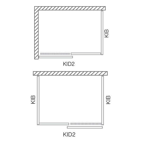 Roltechnik Kinedoor line pevná stena KIB 900 brillant/transparent