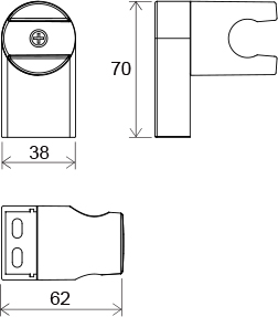 Ravak 611.20 držiak sprchy Chrome, čierny