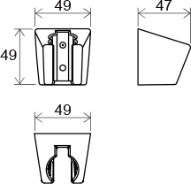 Ravak 612.20 držiak sprchy, plast, čierny