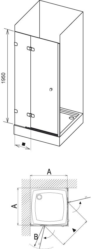 Ravak Brilliant sprchové dvere BSD2-90 R chróm / transparent pravé