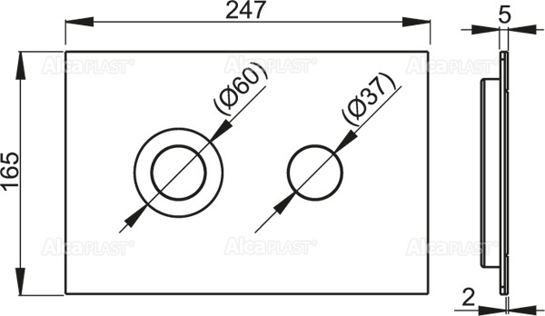 Alcaplast tlačítko Turn