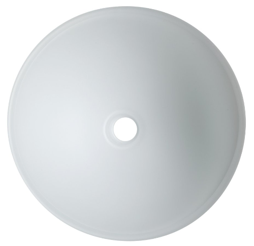 Telica TY181W sklenené gravírované umývadlo, priemer 42 cm, biele