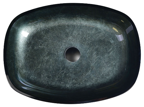Kvaore TY220 sklenené umývadlo 54x40 cm, čierne