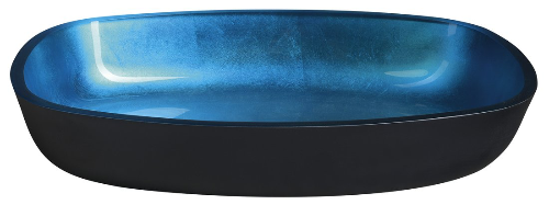 Kvaore TY224 sklenené umývadlo 54x40 cm, modré