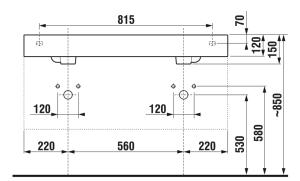 Jika Pure umývadlo 100cm dvojité H8144220001041