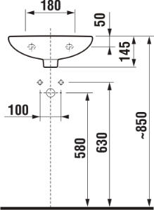 Jika Lyra Plus umývadlo 40cm ľavé H8153810001051