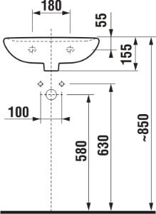 Jika Lyra Plus umývadlo 45cm H8153820001041