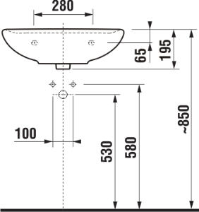 Jika Lyra Plus umývadlo 55cm H8143820001041