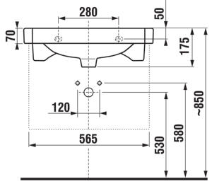 Jika Tigo umývadlo 60cm ľavé H8102130001051