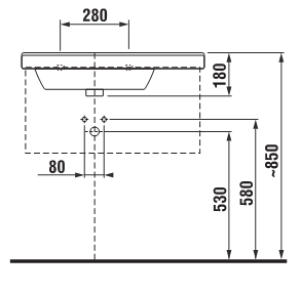 Jika Cubito umývadlo 75cm asymetrické pravé H8124220001041