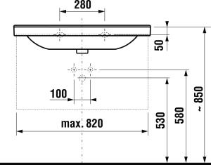 Jika Cubito umývadlo 85cm H8104260001041