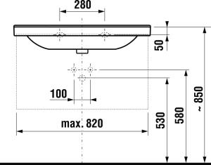 Jika Cubito umývadlo 85cm H8104260001041