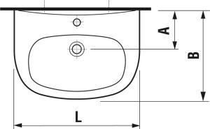 Jika Zeta umývadlo 50cm s otvorom H8103900001041