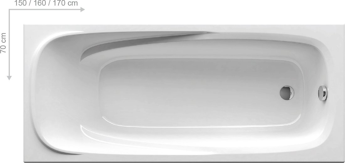 Ravak vaňa Vanda II 160x70 biela