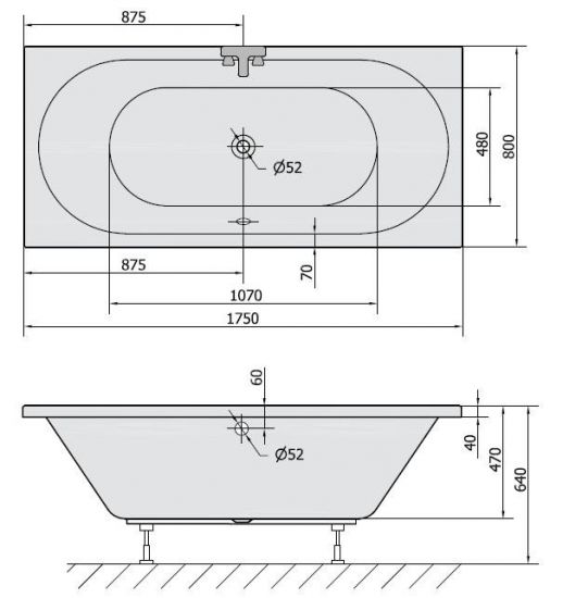 Polysan vaňa Viva B 175 x 80