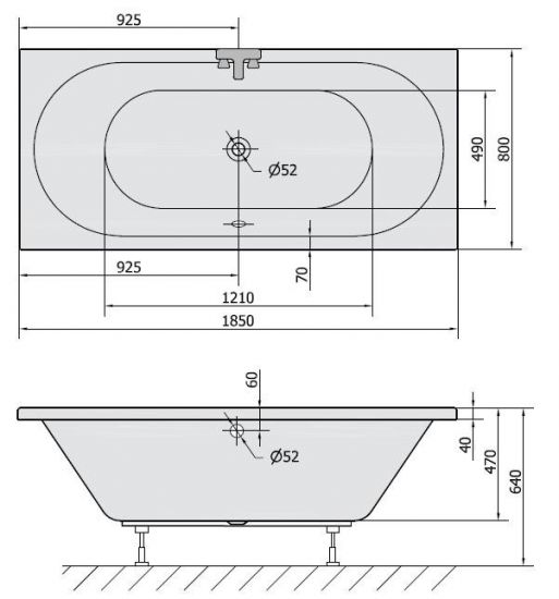 Polysan vaňa Viva B 185 x 80