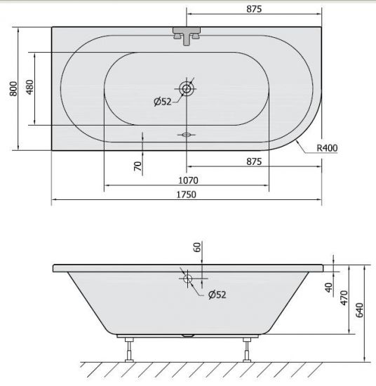 Polysan vaňa Viva L 175 x 80