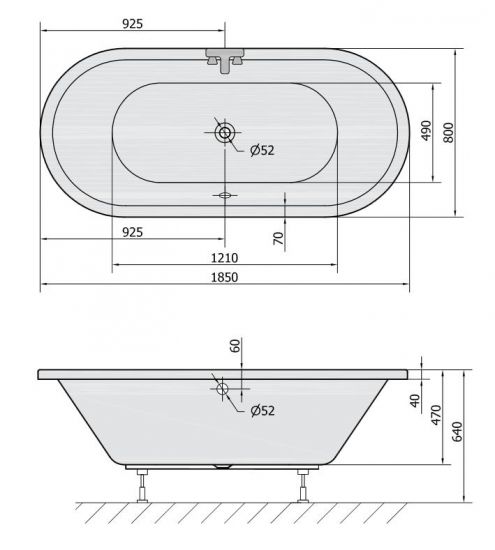 Polysan vaňa Viva O 185 x 80