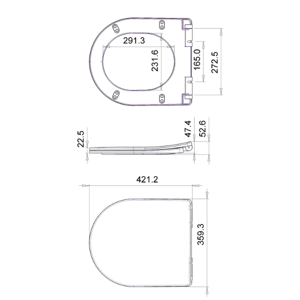 Vermet VRS008 WC sedátko, Soft Close, biele