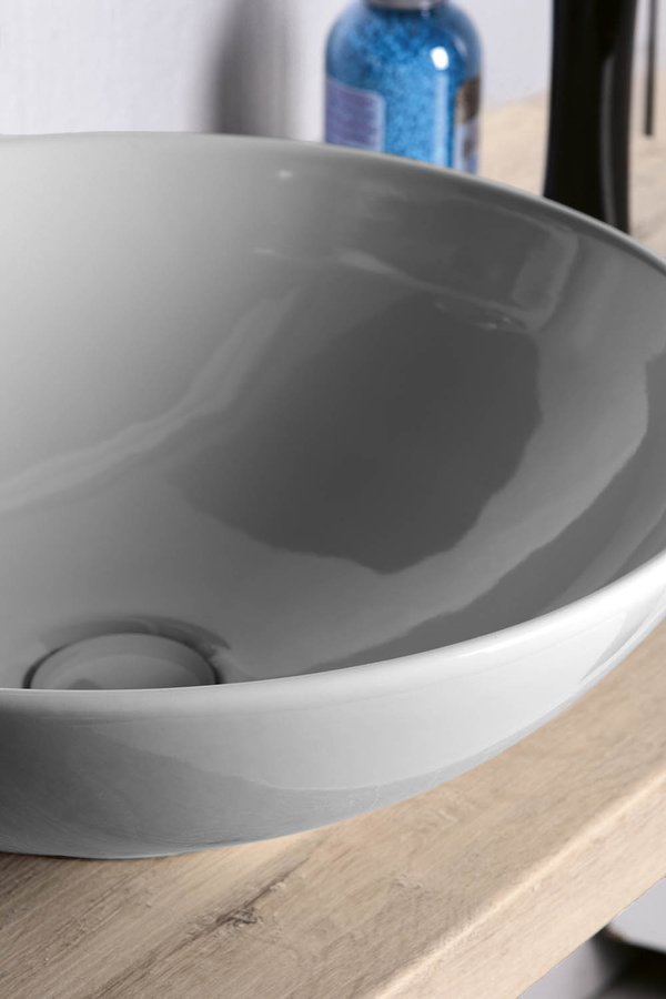 Dimp WH060 keramické umývadlo, priemer 46 cm, na dosku