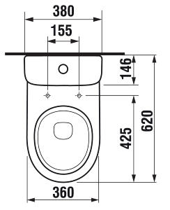 Jika Tigo WC misa kombi vario odpad pre nádržku so spodným prívodom H8242160002311