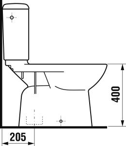 Jika Olymp WC kombi so spodným odpadom a spodným napúšťaním 8.2261.7.000.242.1