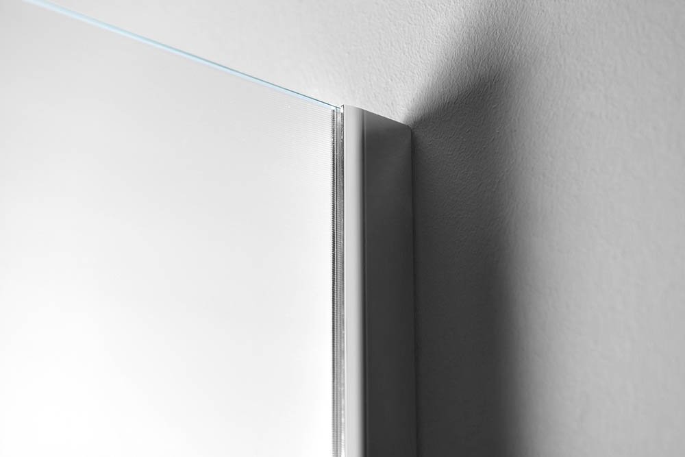 Aqualine Walk-In WI080 stena na inštaláciu na múr so vzperou, jednodielna, 800 mm