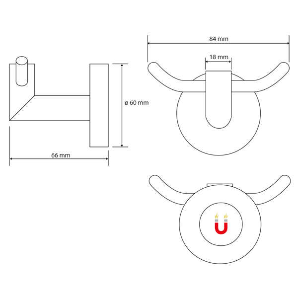 Sapho XJ235 vešiačik magnetický