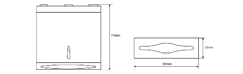 Sapho XP048 zásobník na papierové uteráky 285x370x105mm, leštená nerez