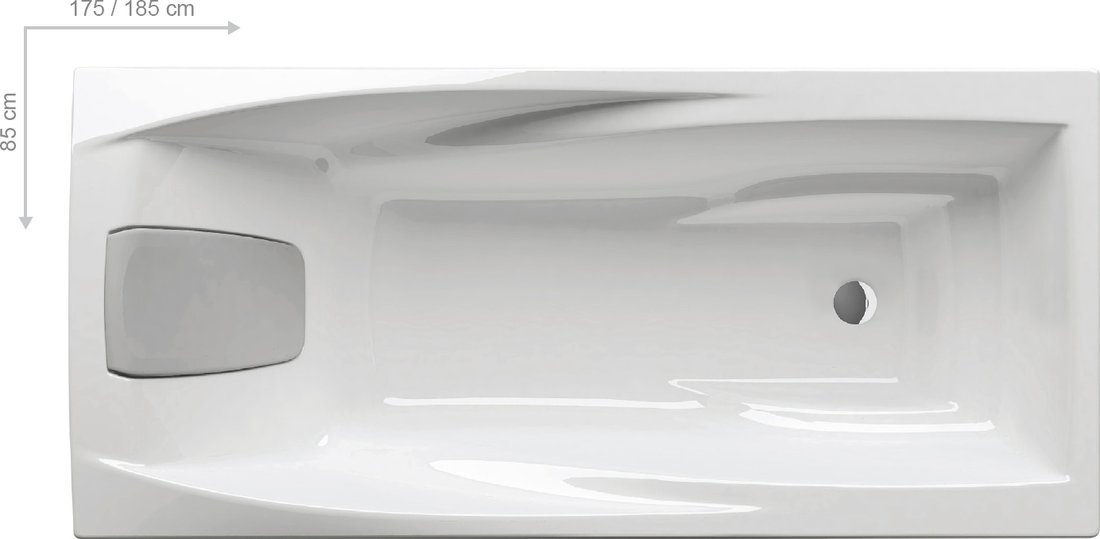 Ravak vaňa You 175x85 WarmFlow biela VÝPREDAJ