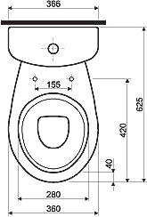 Kolo Rekord WC kombi spodný odpad K99005