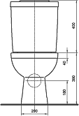 Kolo Primo WC kombi zadný odpad K89006