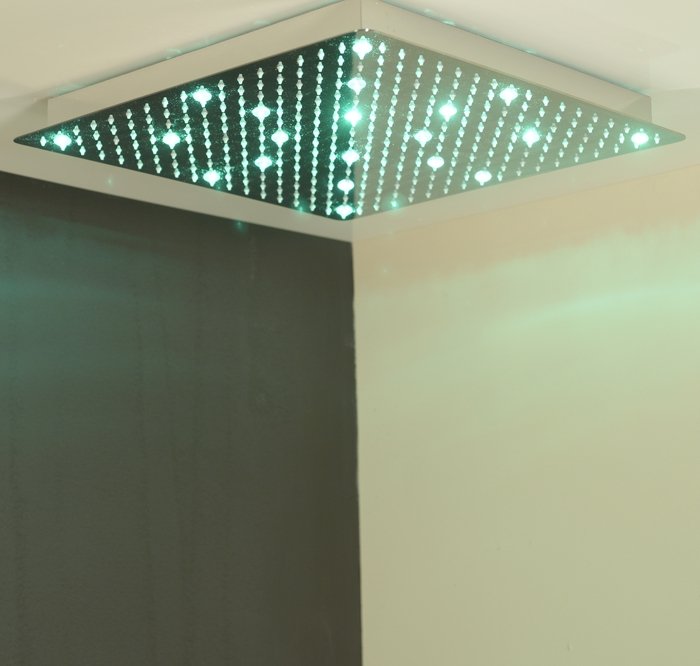 Lorema Slim MS563-LED hlavová sprcha s LED RGB osvetlením, štvorec 300x300 mm, nerez